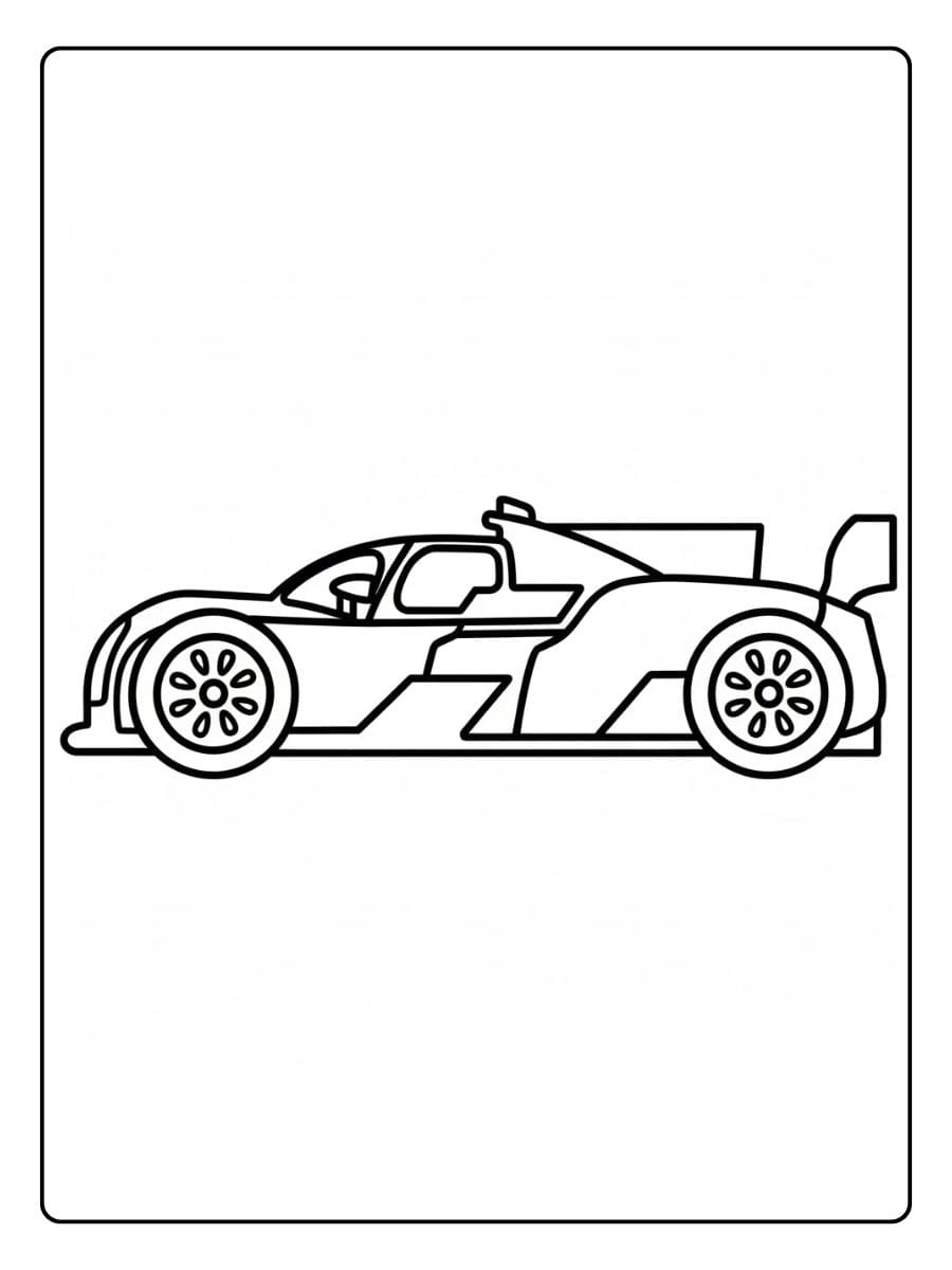 Ausmalbild Rennauto Le Mans