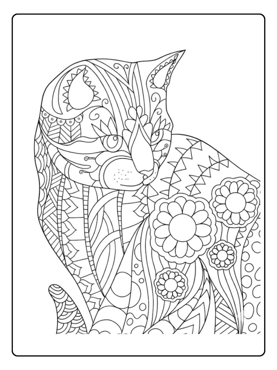 Ausmalbild Tier Mandala Symmetrie der Natur