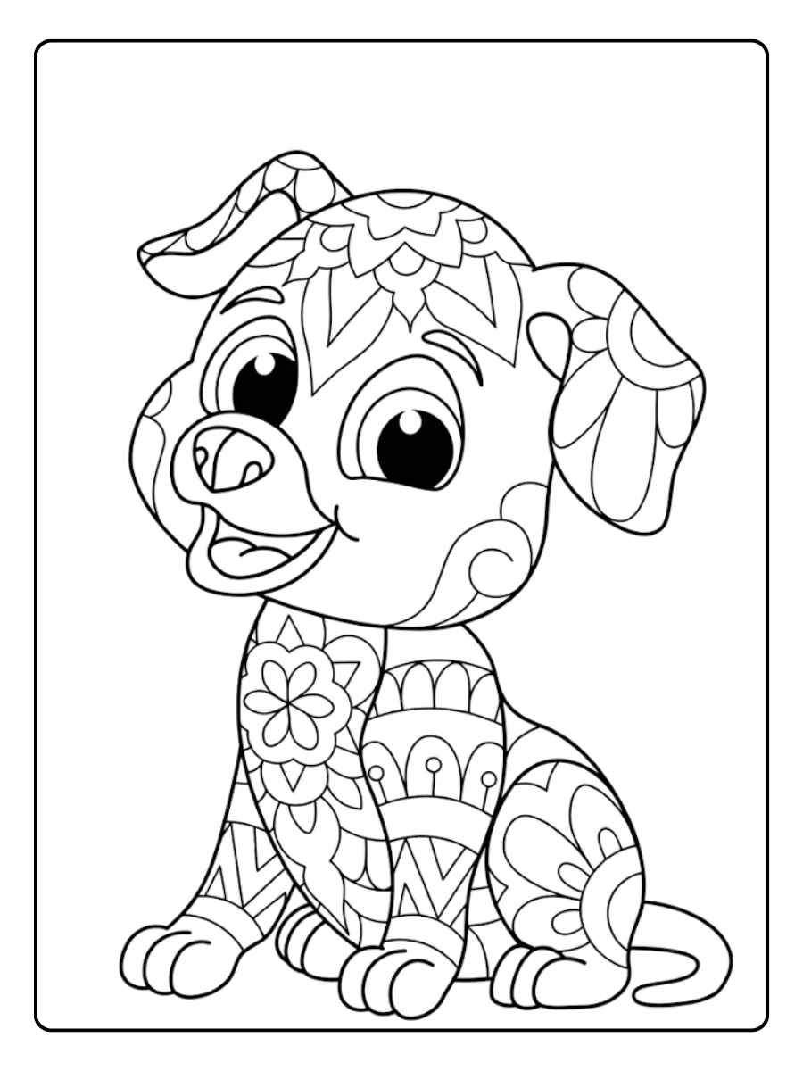 Ausmalbild Tier Mandala Tierische Entspannung