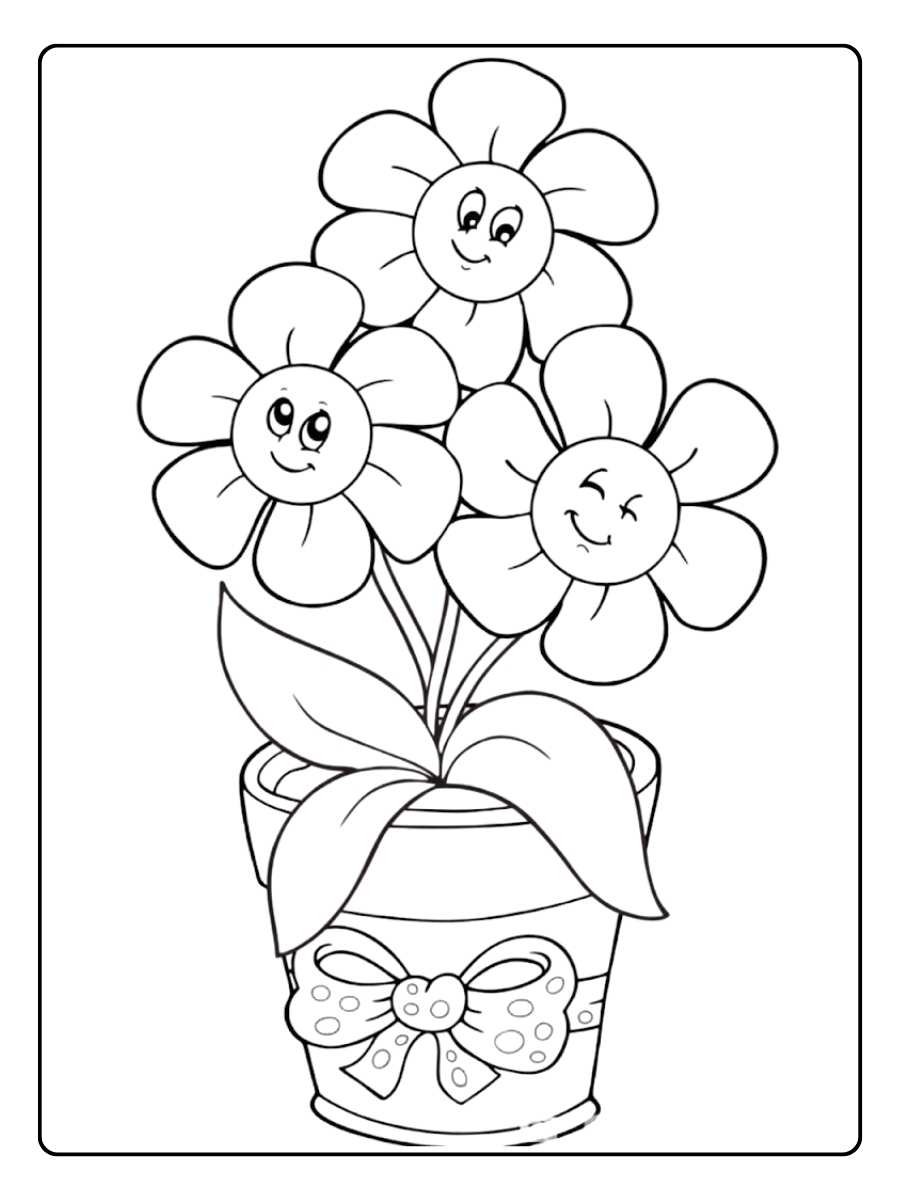 Ausmalbilder Blumen Blühender Baum des Lebens