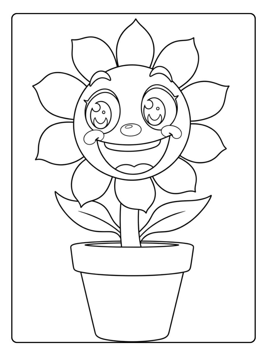 Ausmalbilder Blumen Detaillierte Blütenblätter