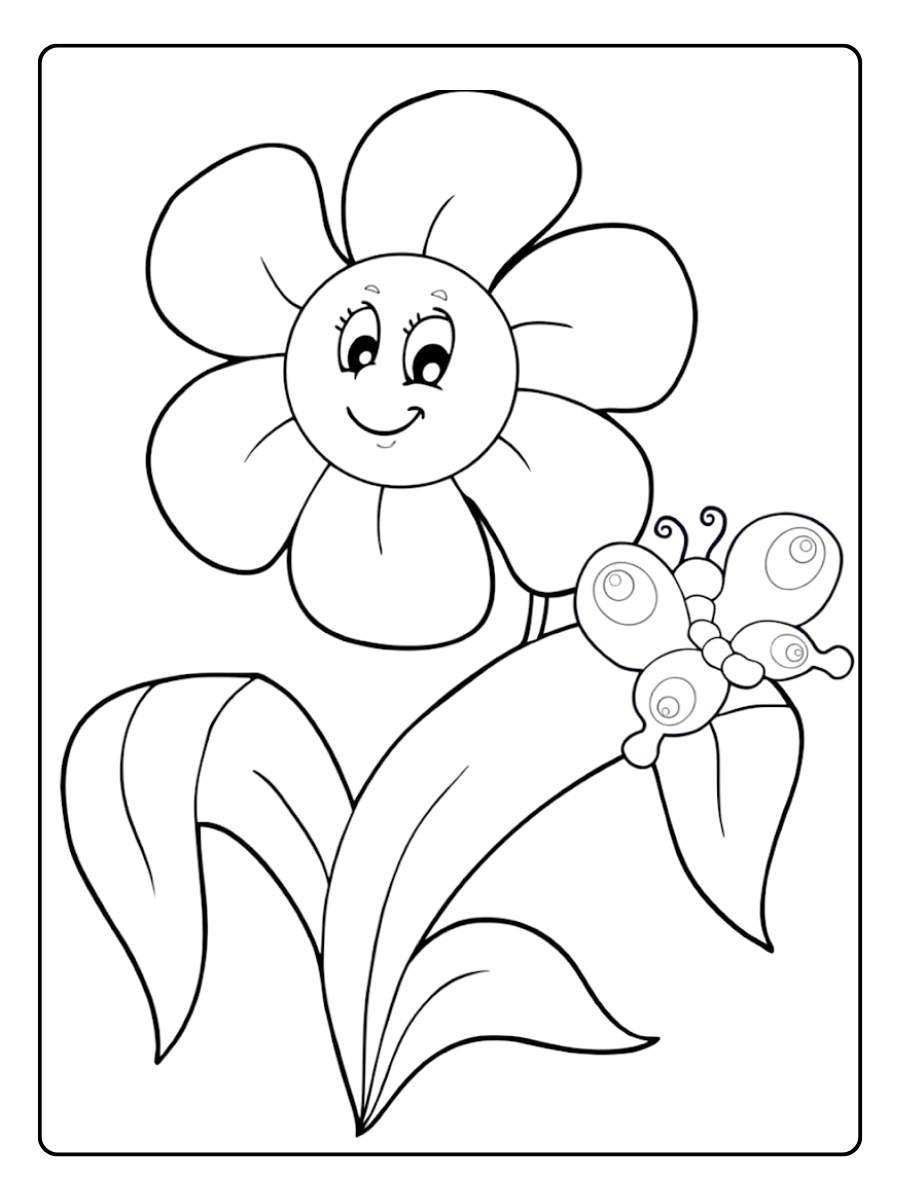 Ausmalbilder Blumen Viele kleine Blüten