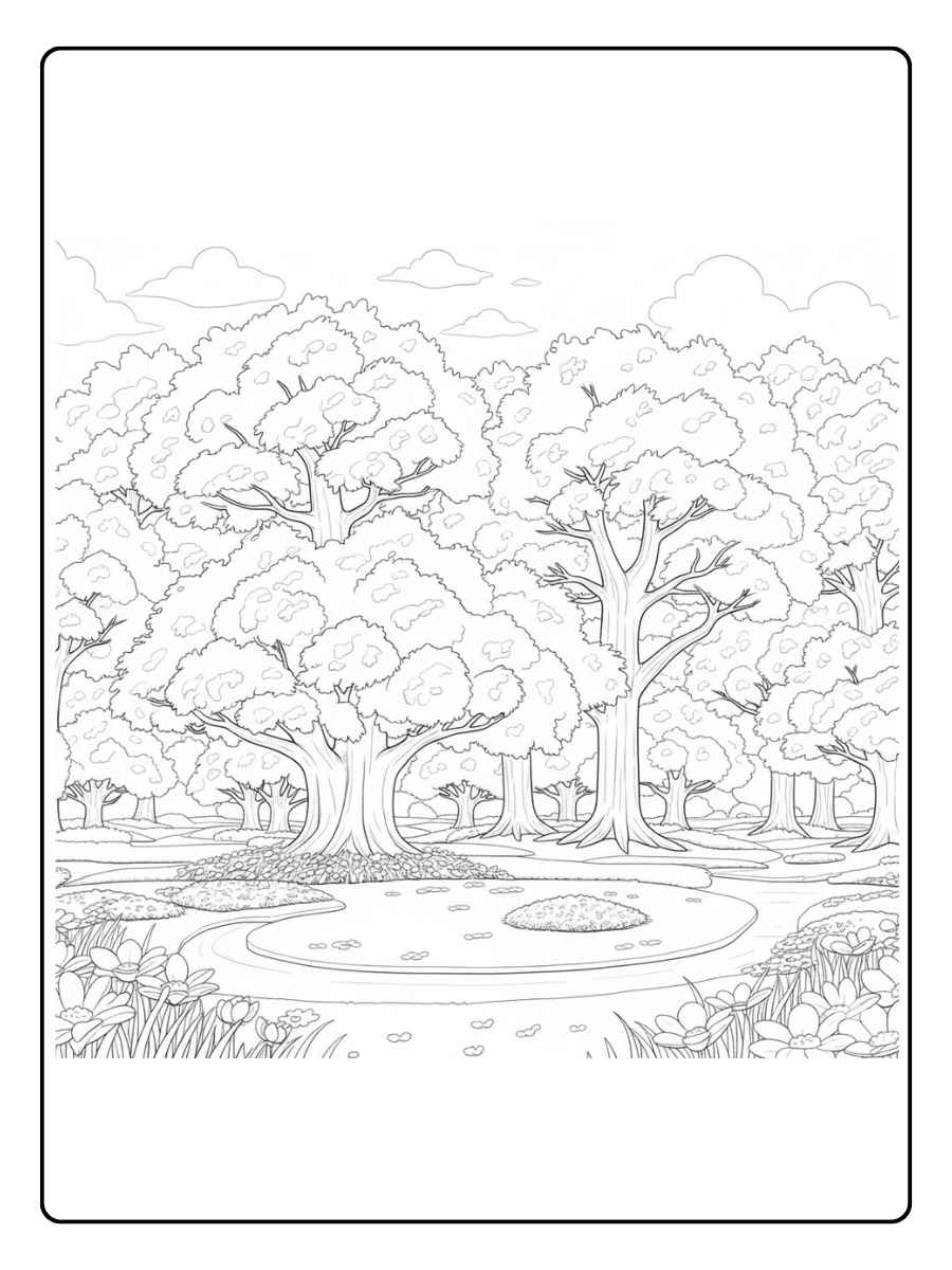 Ausmalbilder Natur Der Lebensbaum