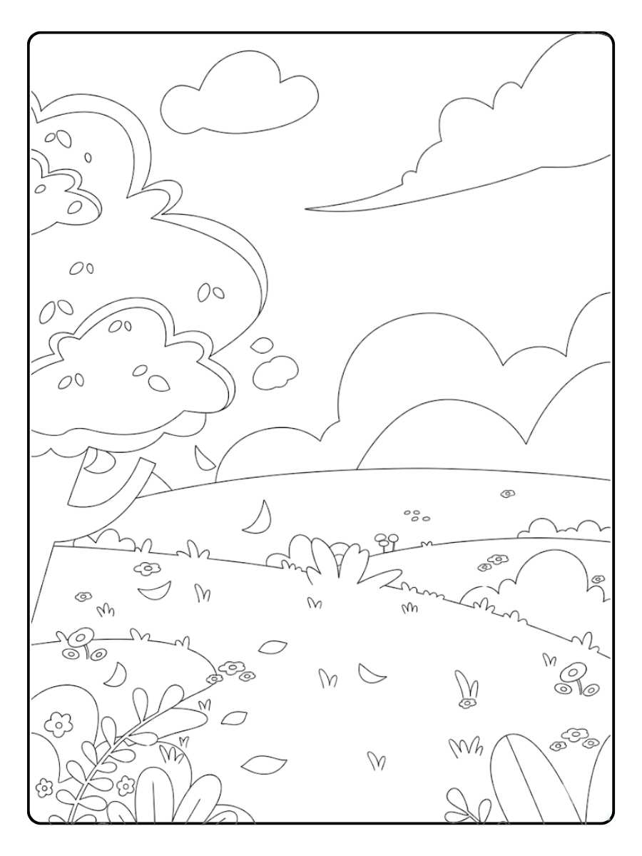 Ausmalbilder Natur Die Pracht der Baumblätter