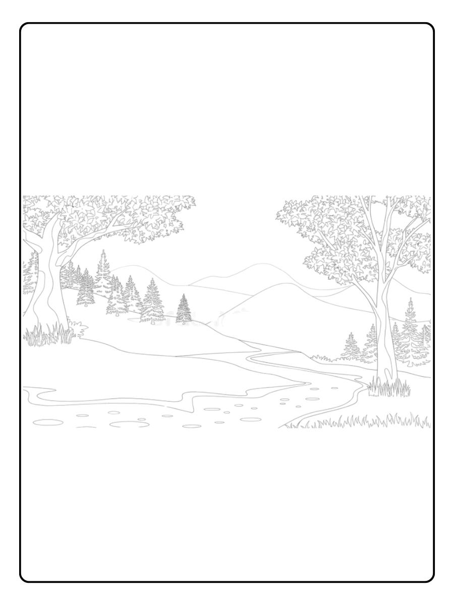 Ausmalbilder Natur Magie der Jahreszeiten