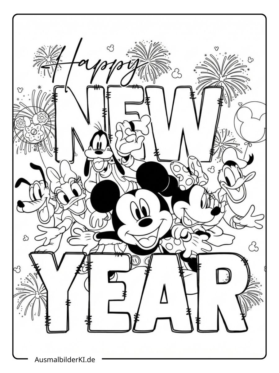 Ausmalbilder Neujahr (2)