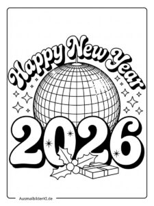 Ausmalbilder Neujahr