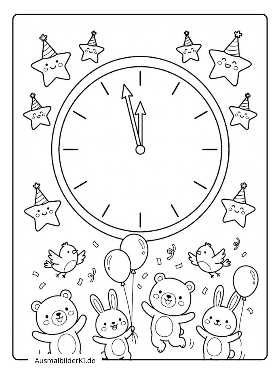 Ausmalbilder Neujahr (5)
