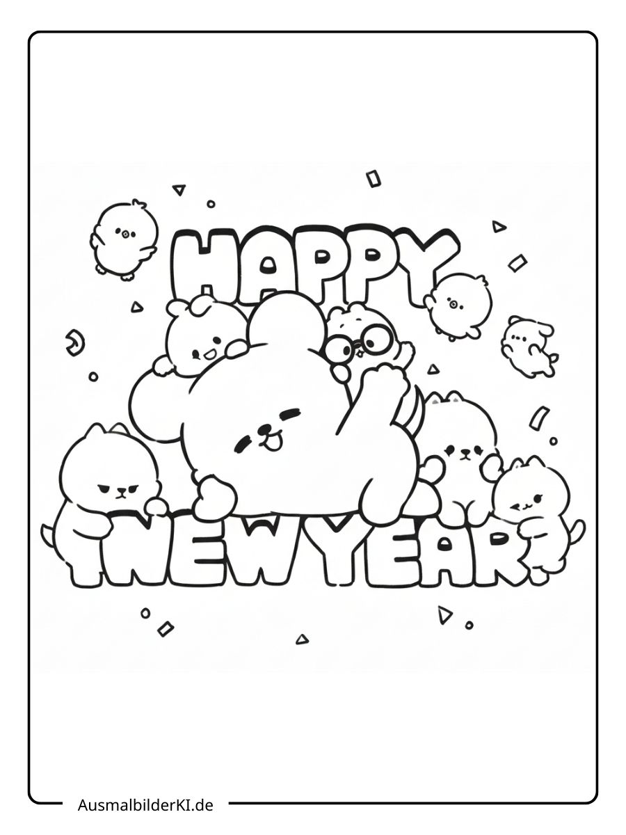 Ausmalbilder Neujahr (6)