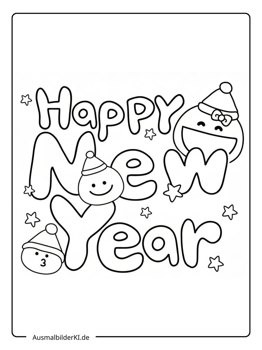 Ausmalbilder Neujahr (7)