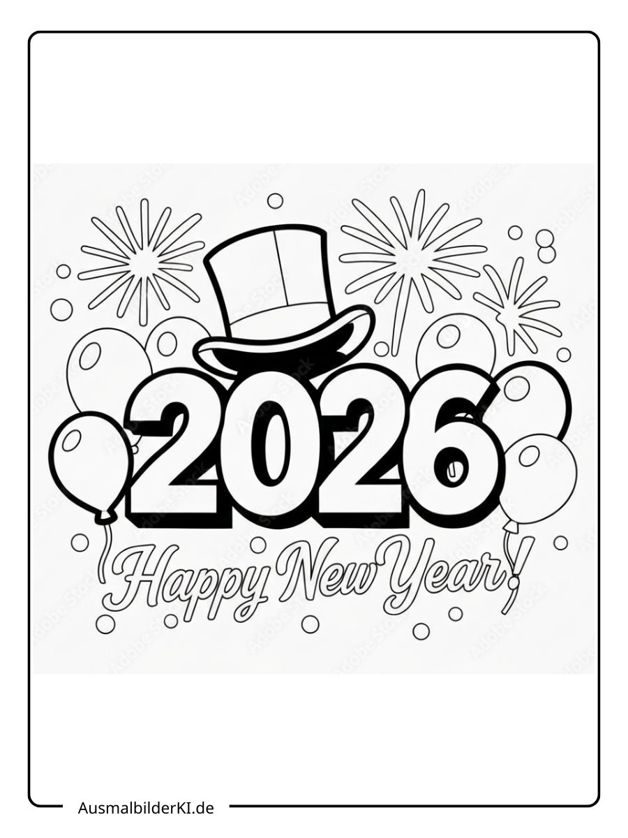 Ausmalbilder Neujahr (9)