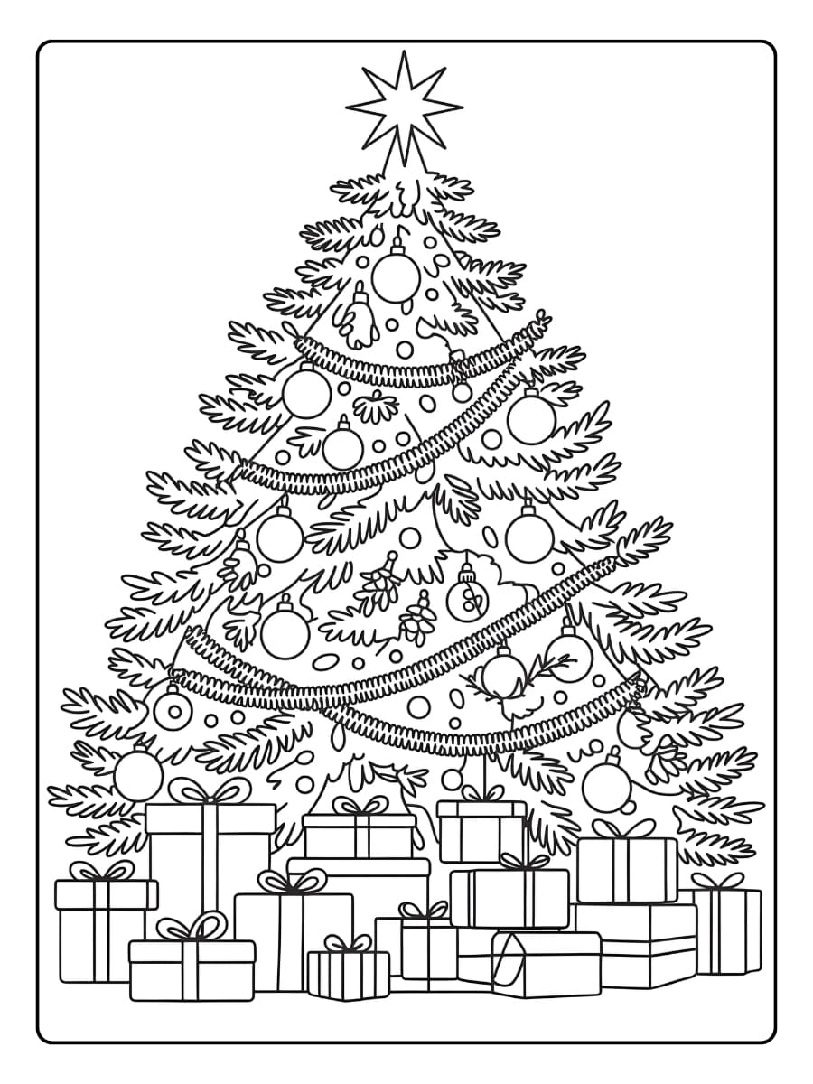 Ausmalbilder Weihnachten - Weihnachtsbaum