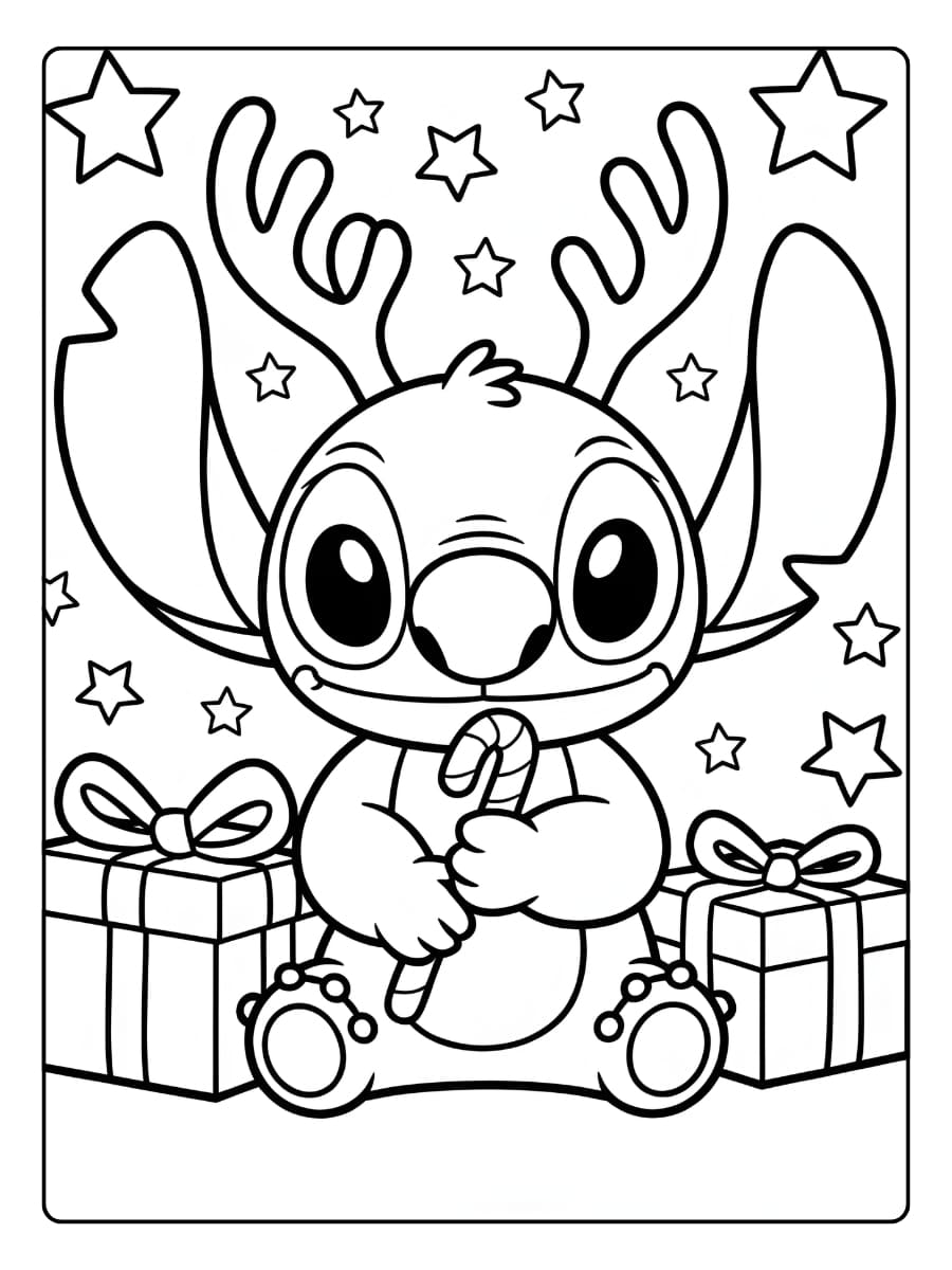 Ausmalbilder Weihnachten - Stich Weihnachten