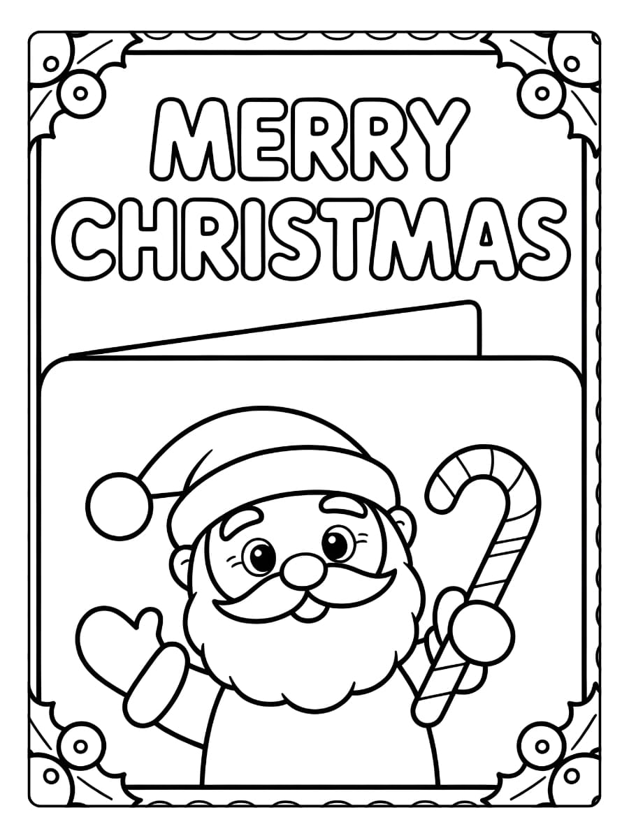 Ausmalbilder Weihnachten - Weihnachtskarten