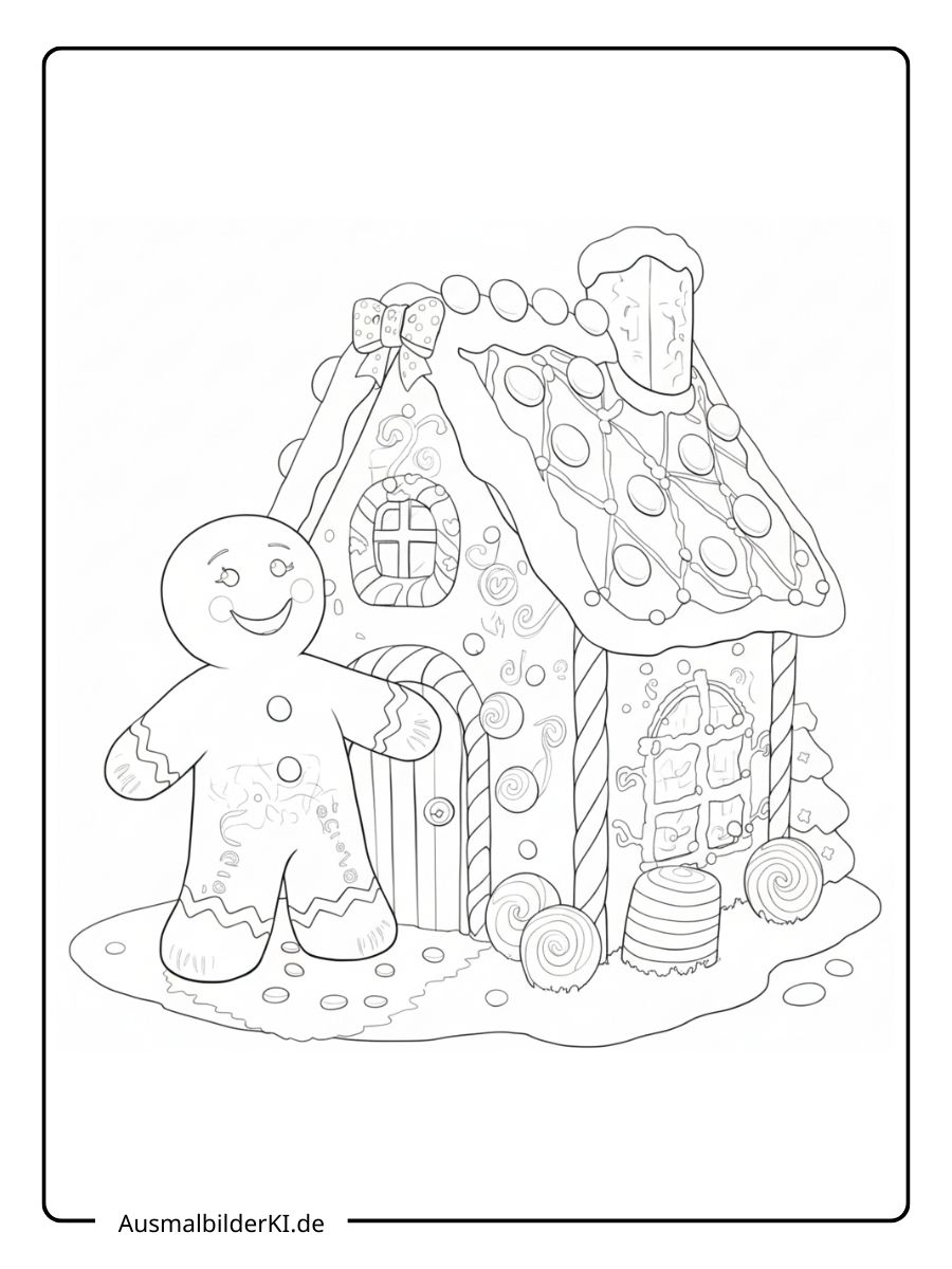 Ausmalbilder Weihnachten Lebkuchenhaus (10)