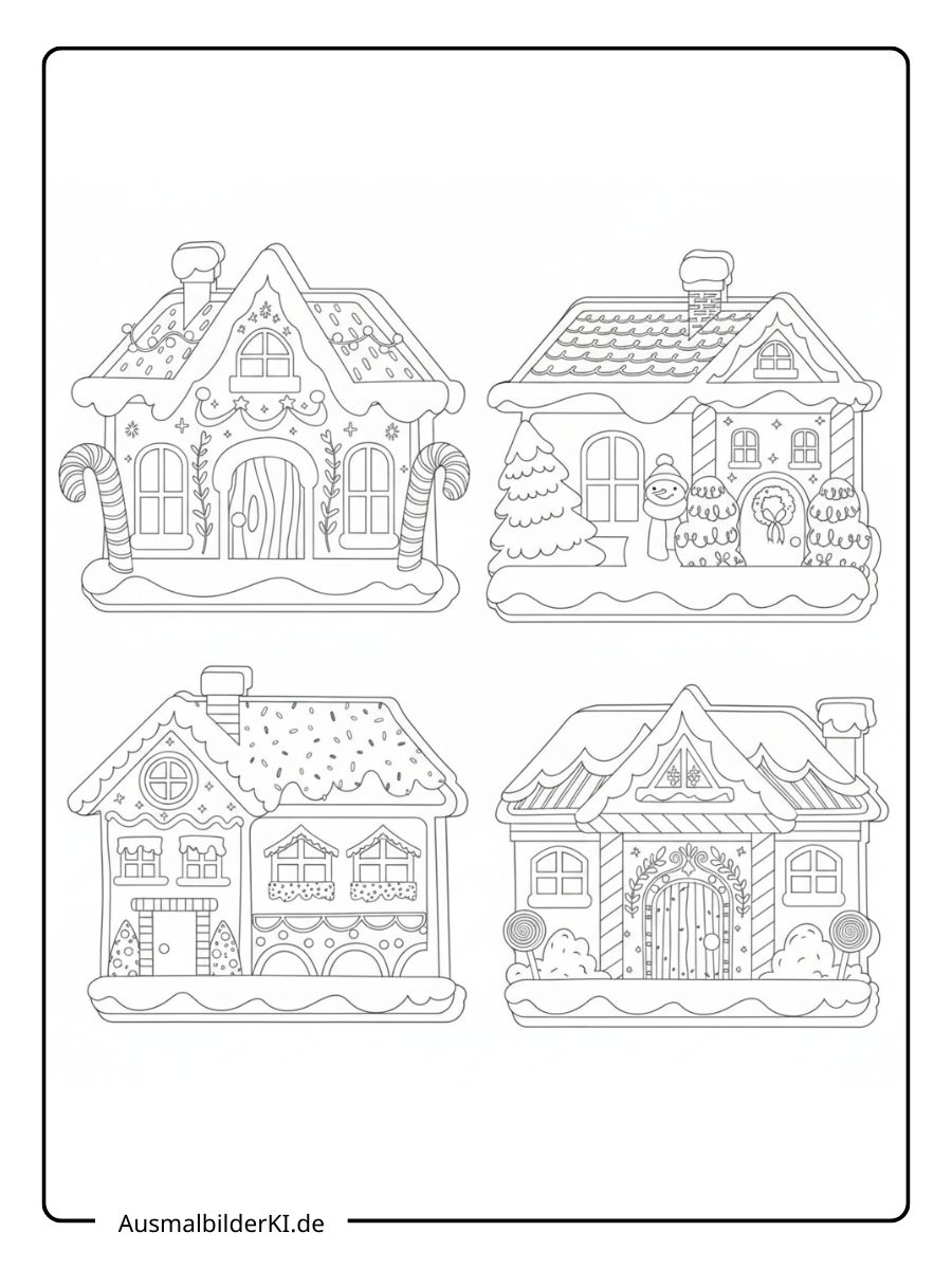Ausmalbilder Weihnachten Lebkuchenhaus (13)