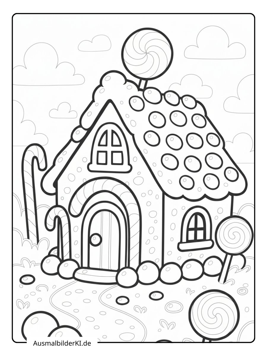 Ausmalbilder Weihnachten Lebkuchenhaus (17)