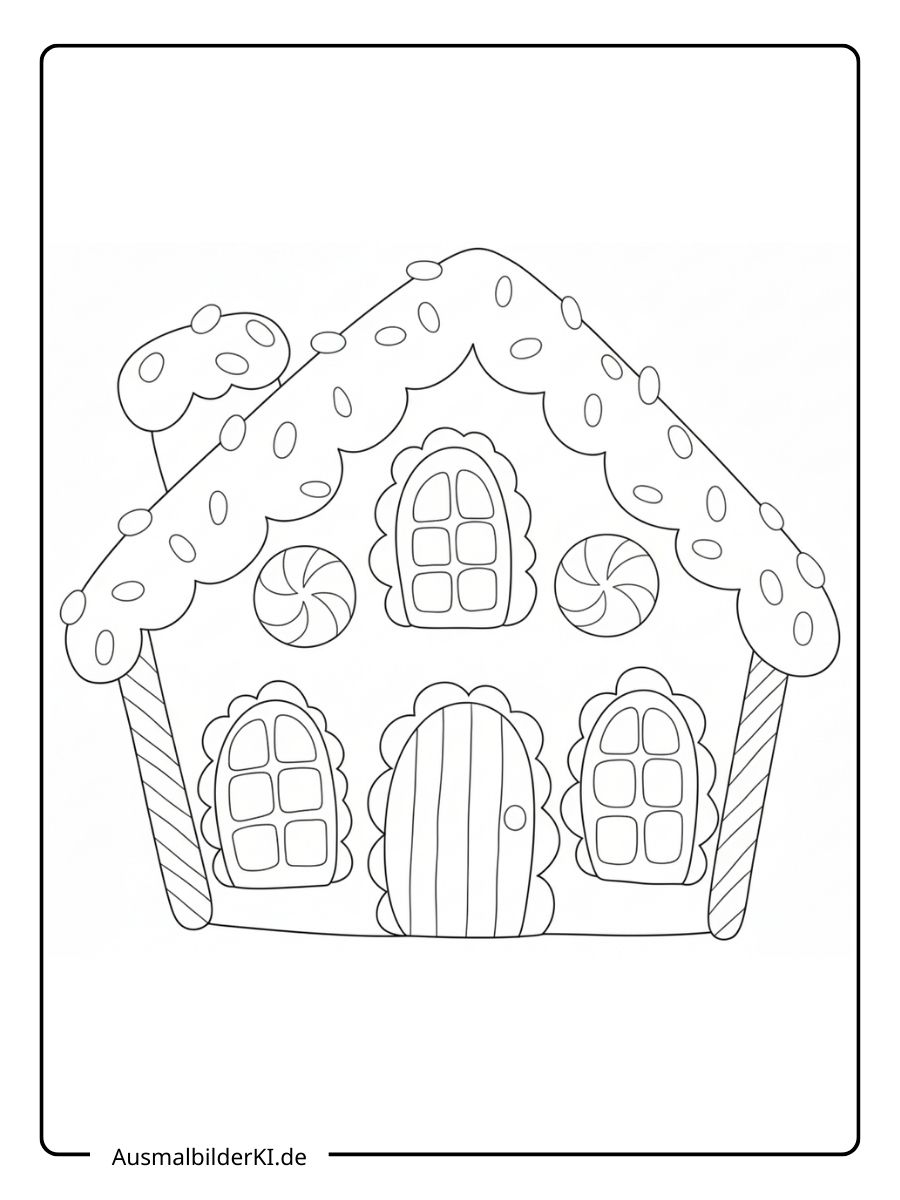 Ausmalbilder Weihnachten Lebkuchenhaus (8)