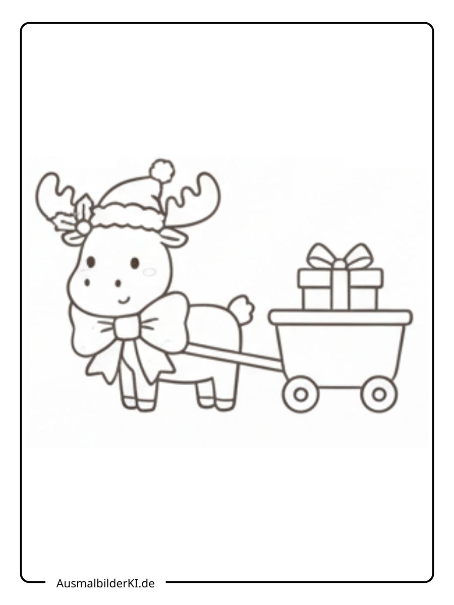 Ausmalbilder Weihnachten tiere (3)