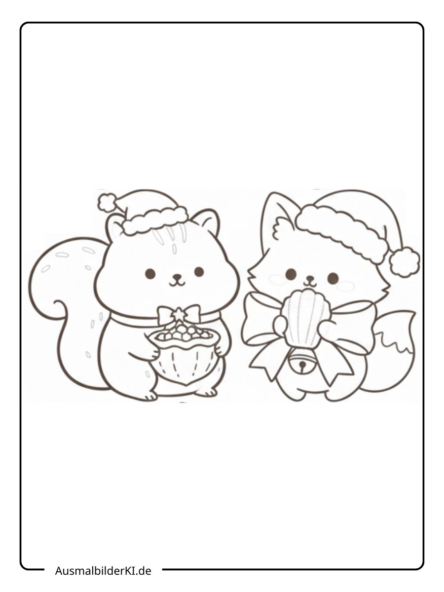 Ausmalbilder Weihnachten tiere (8)