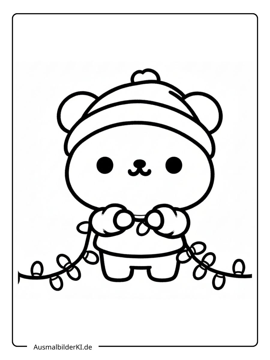 Ausmalbilder Weihnachten tiere süßer Hund (2)