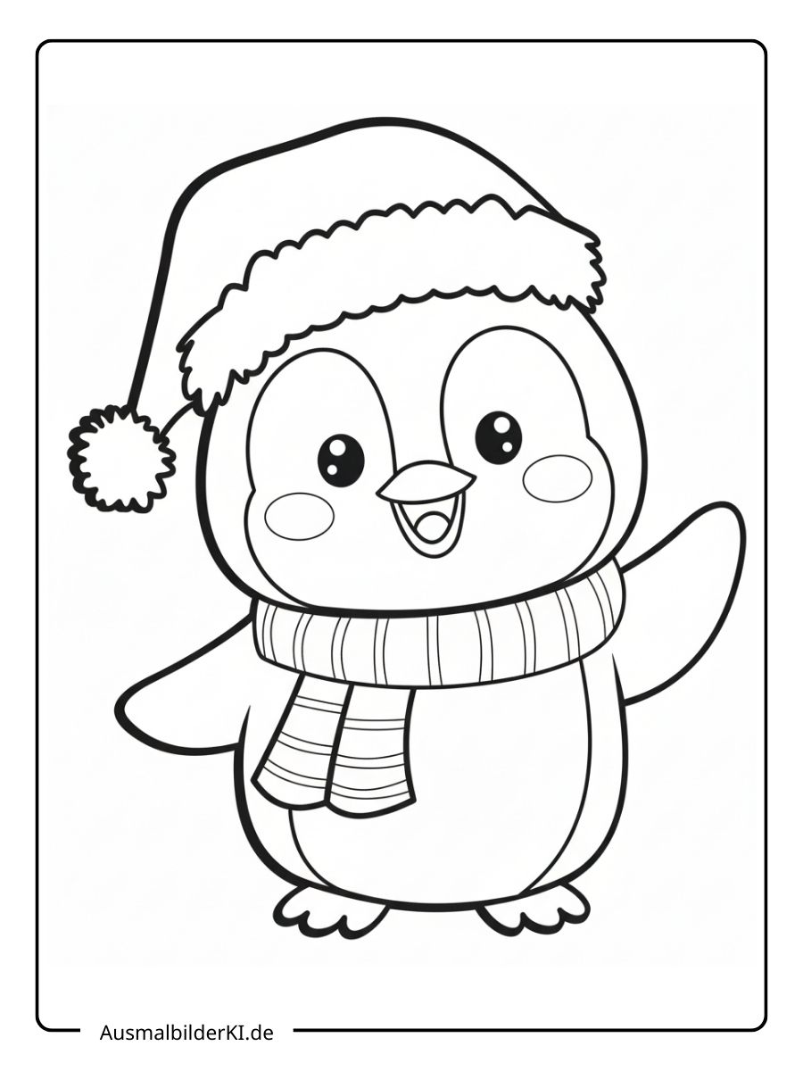 Ausmalbilder Weihnachten tiere süßer Hund (3)