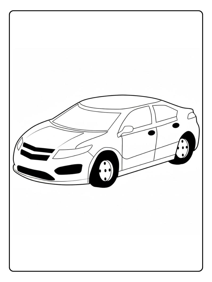 Auto Ausmalbilder Limousine Umriss