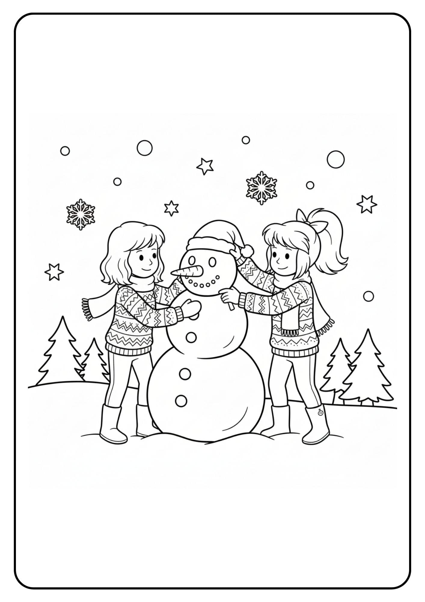 Bibi und Tina Weihnachten Schneemann