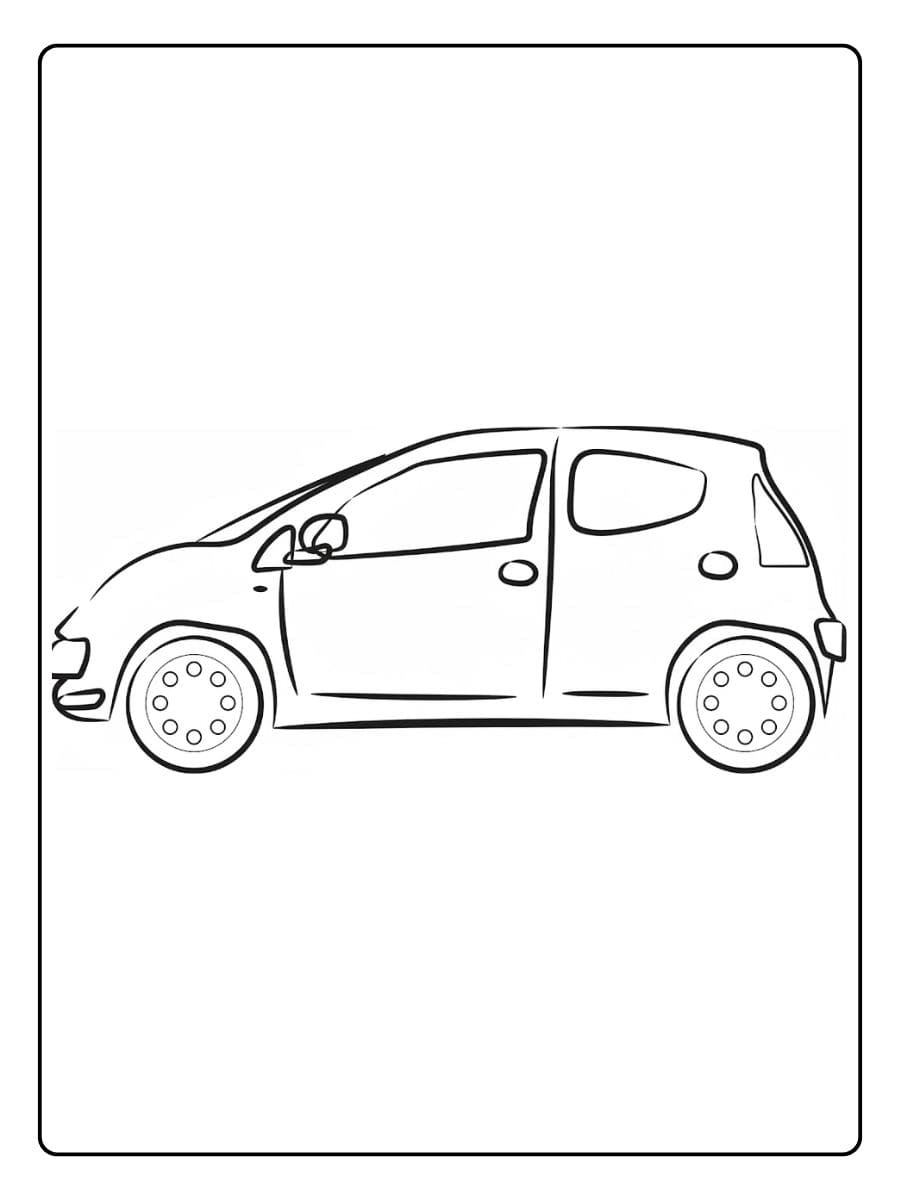 Cartoon Auto Ausmalbilder Skizze