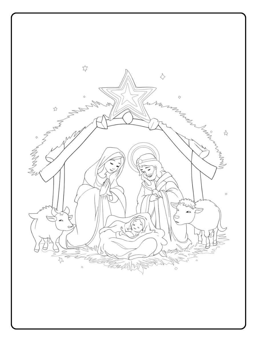 Der Weihnachtsmann wünscht frohe Weihnachten Ausmalbilder Weihnachten Krippe