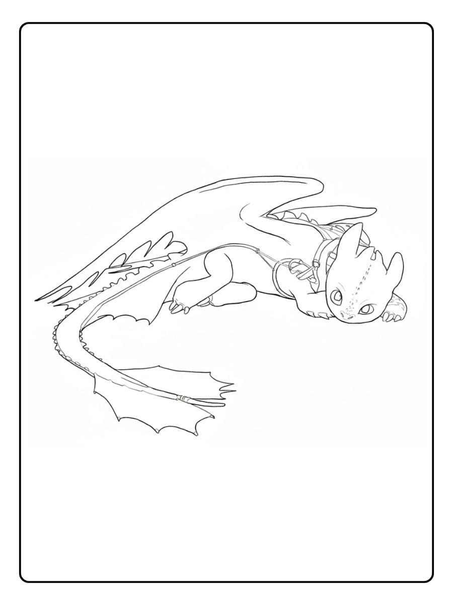 Drachenzähmen leicht gemacht Ausmalbilder Ohnezahn Skizze