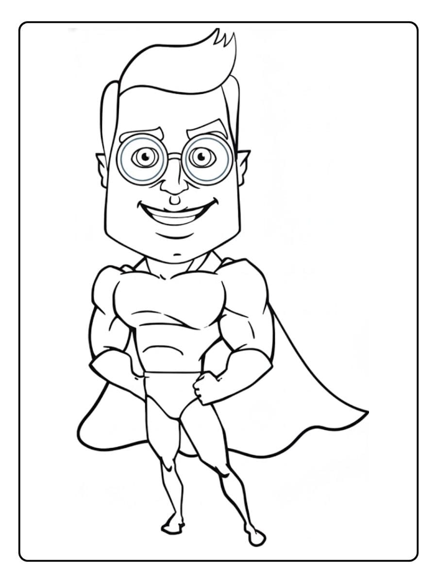 Einfache Superheld Ausmalbilder