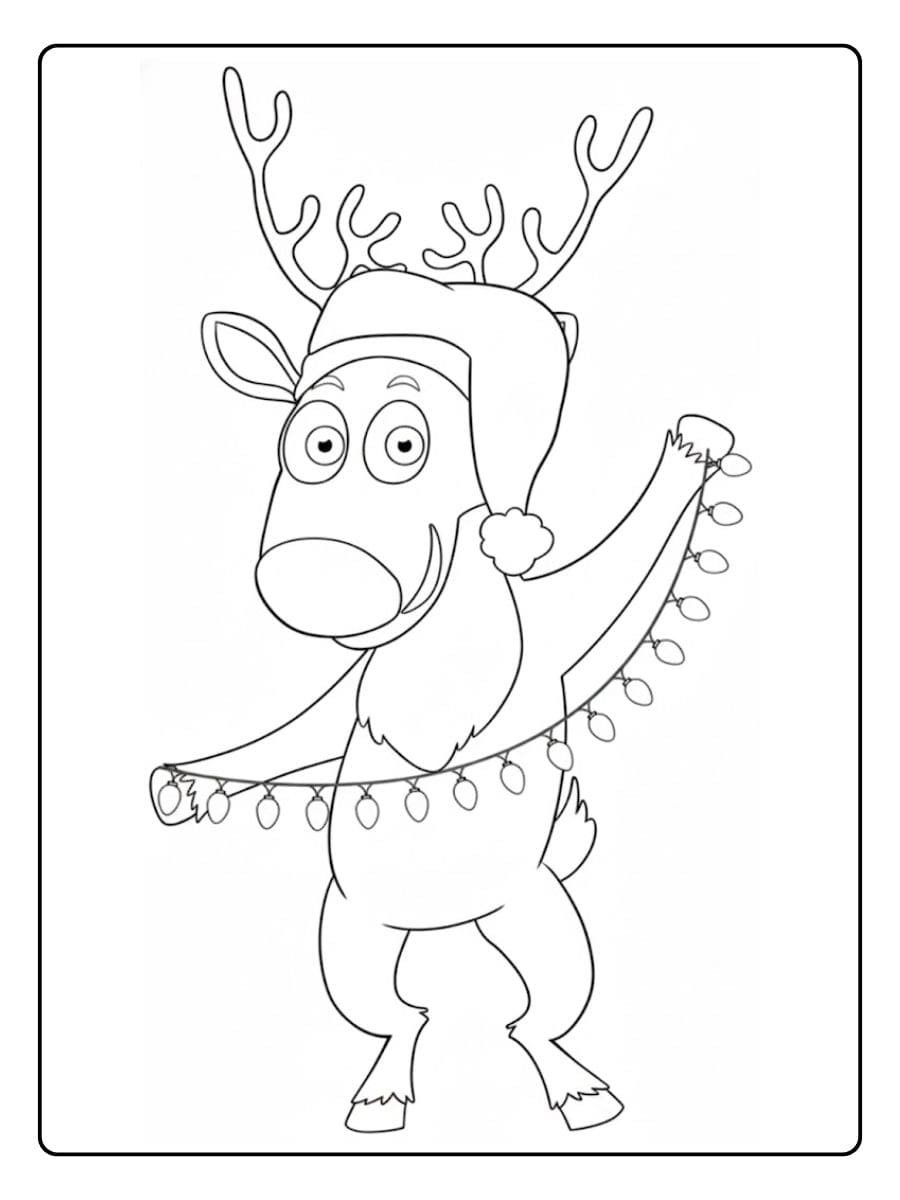 Einfaches Rentier zum Ausmalen Ausmalbilder Weihnachten Tiere