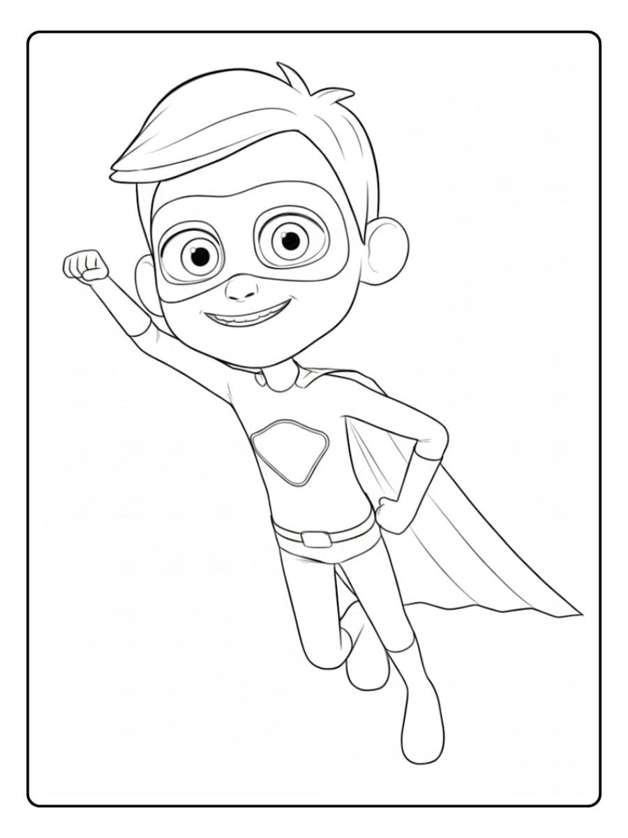 Fliegender Superheld Ausmalbilder