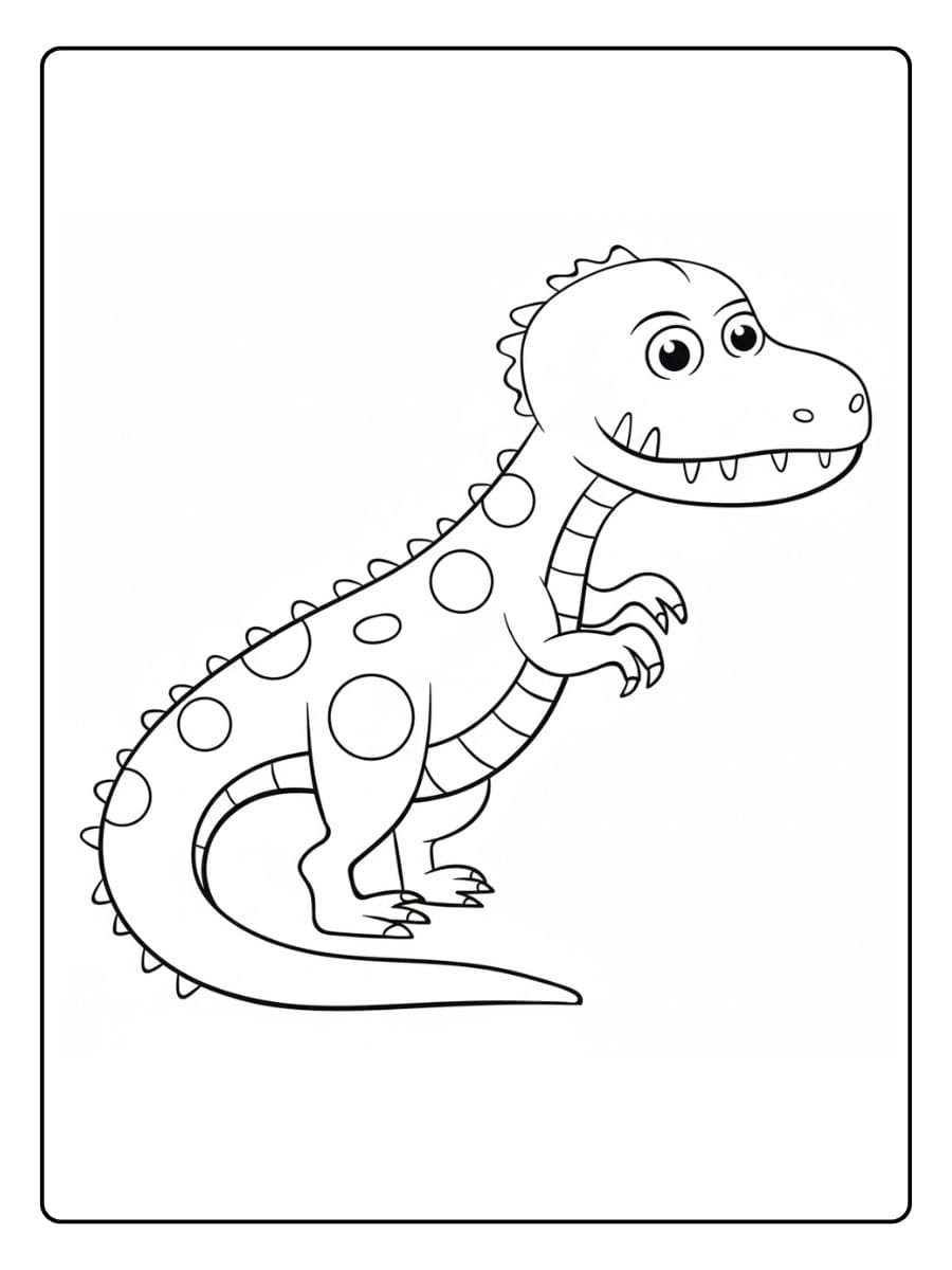 Fröhliche dino ausmalbilder für Kinder