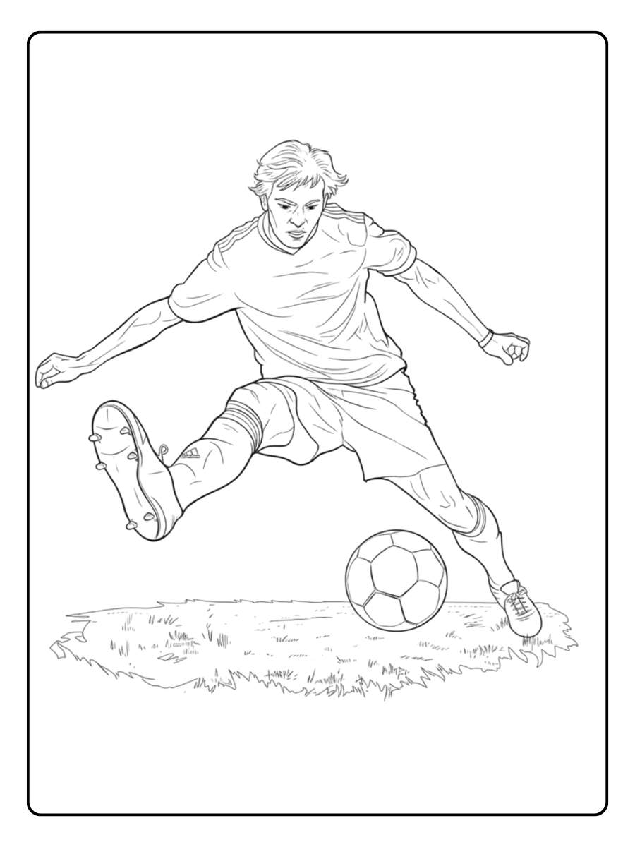 Fußballer Ausmalbild Der Torschuss