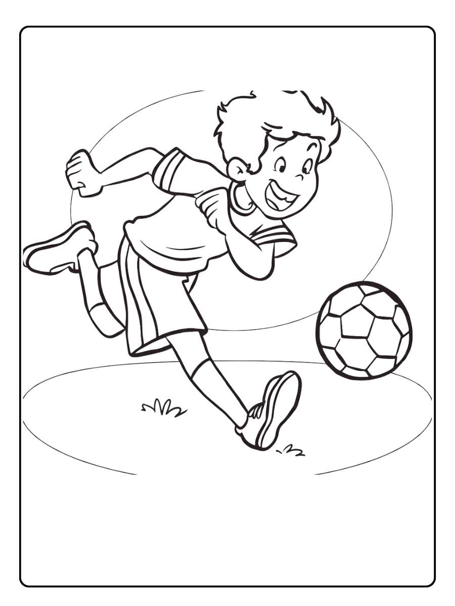 Fußballer Ausmalbild Der perfekte Schuss