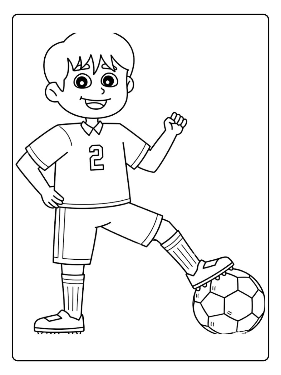 Fußballer Ausmalbild Schnell am Ball