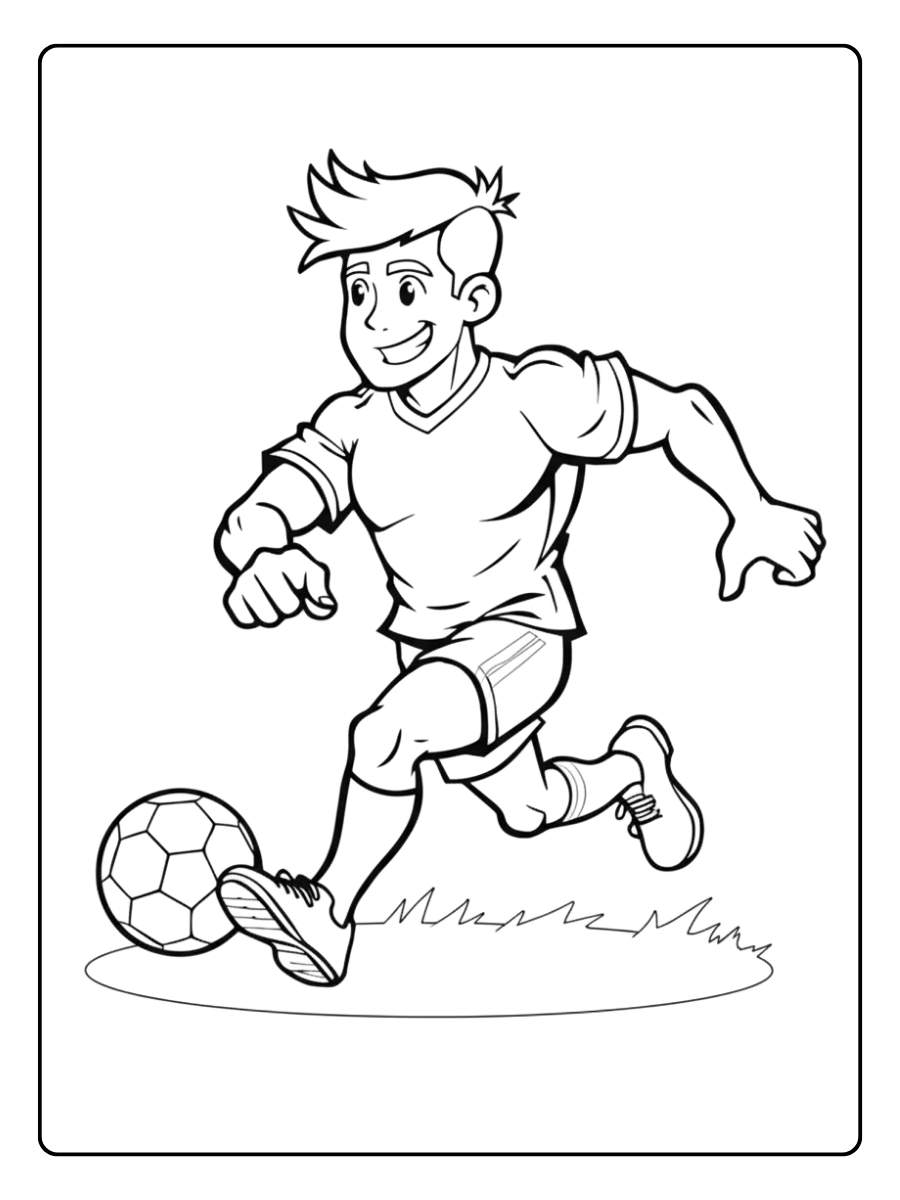 Fußballer Ausmalbild Spaß am Tor