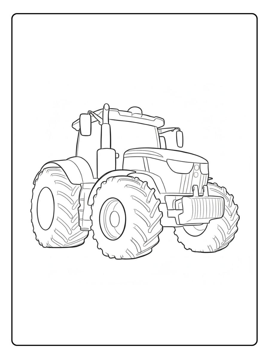 Großes Traktor Ausmalbild für Kinder