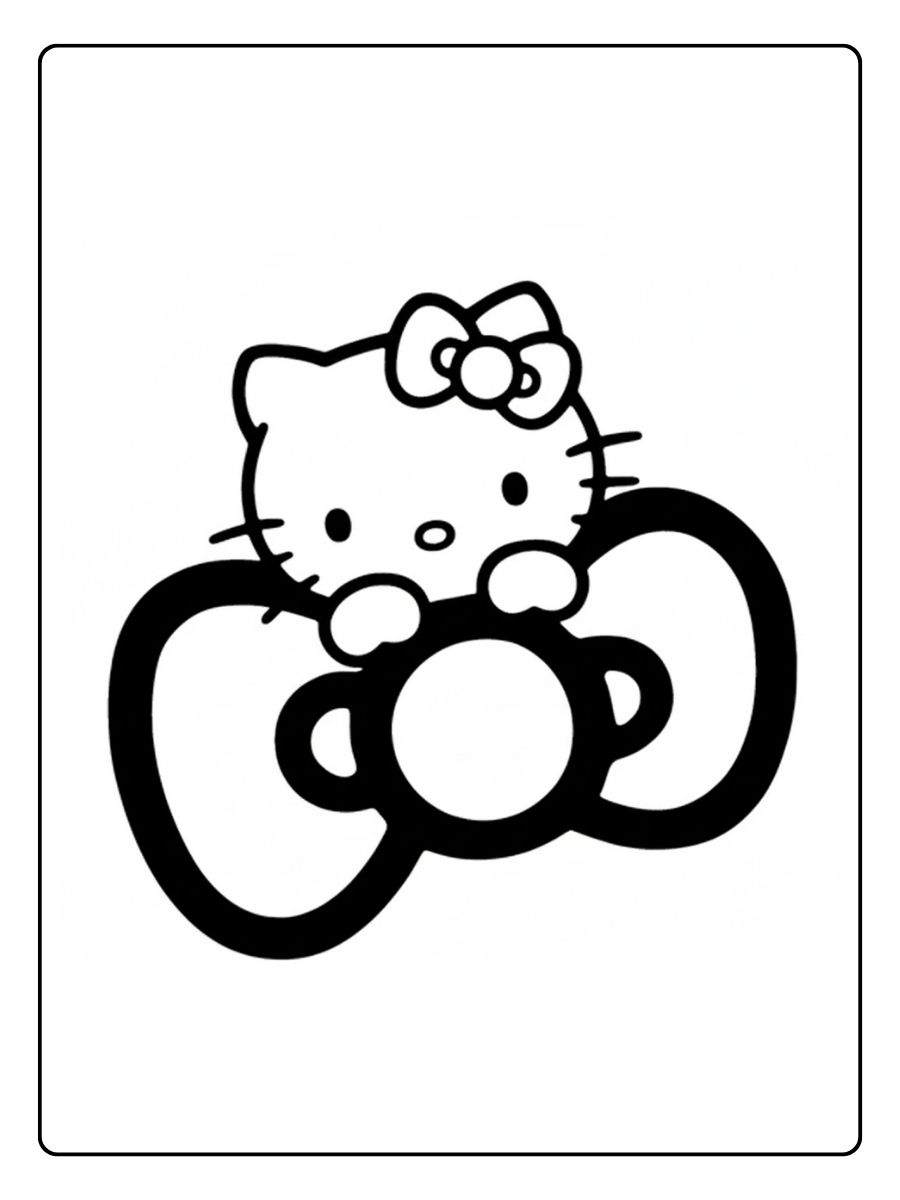 Hello Kitty Ausmalbilder mit Schnuller