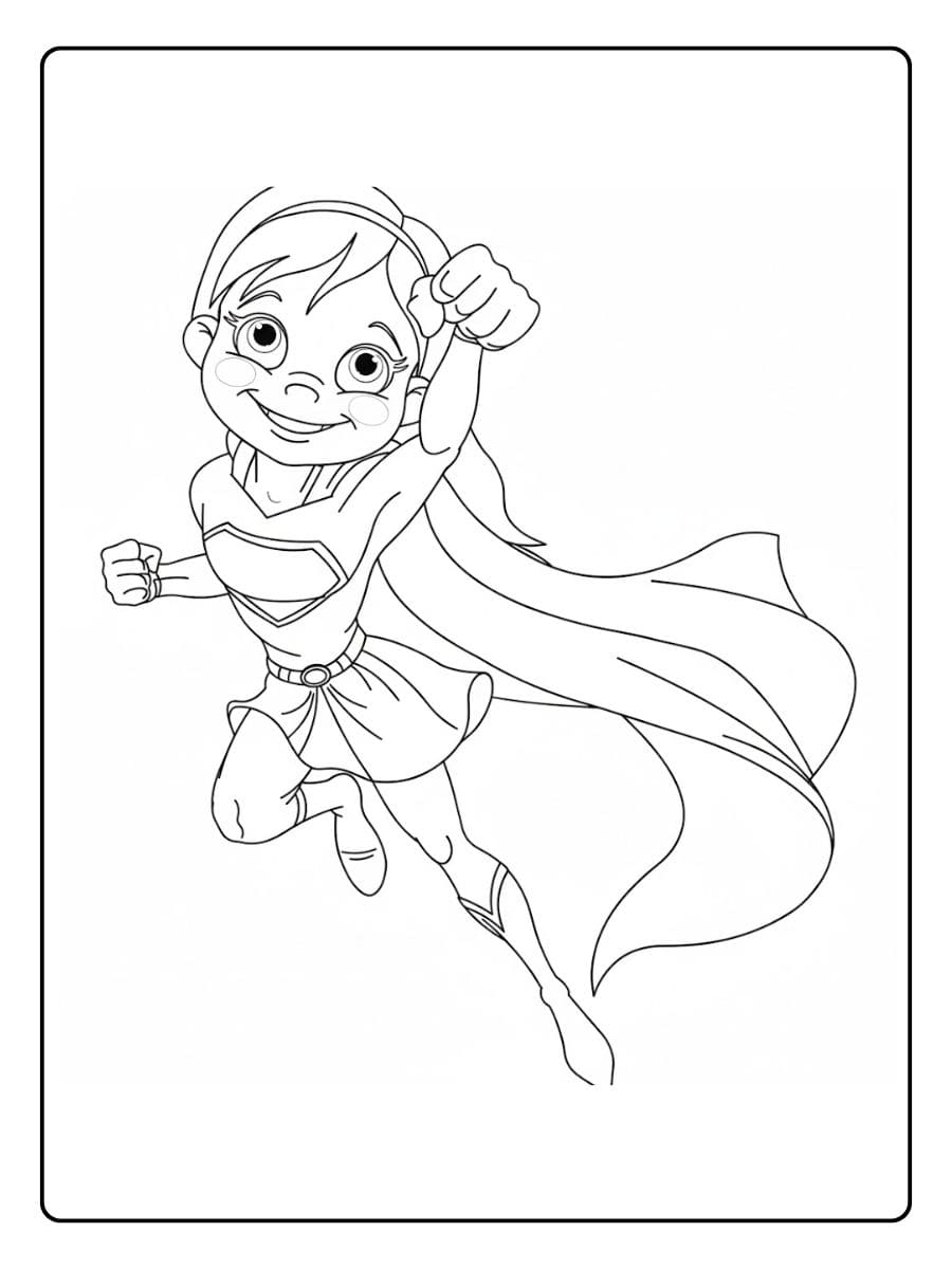 Junger Superheld Ausmalbilder