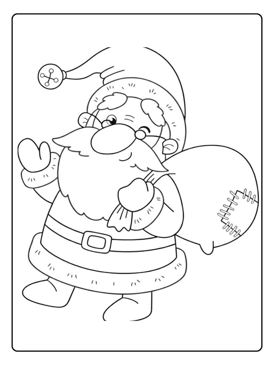 Klassische Weihnachtsmann Weihnachts Ausmalbilder