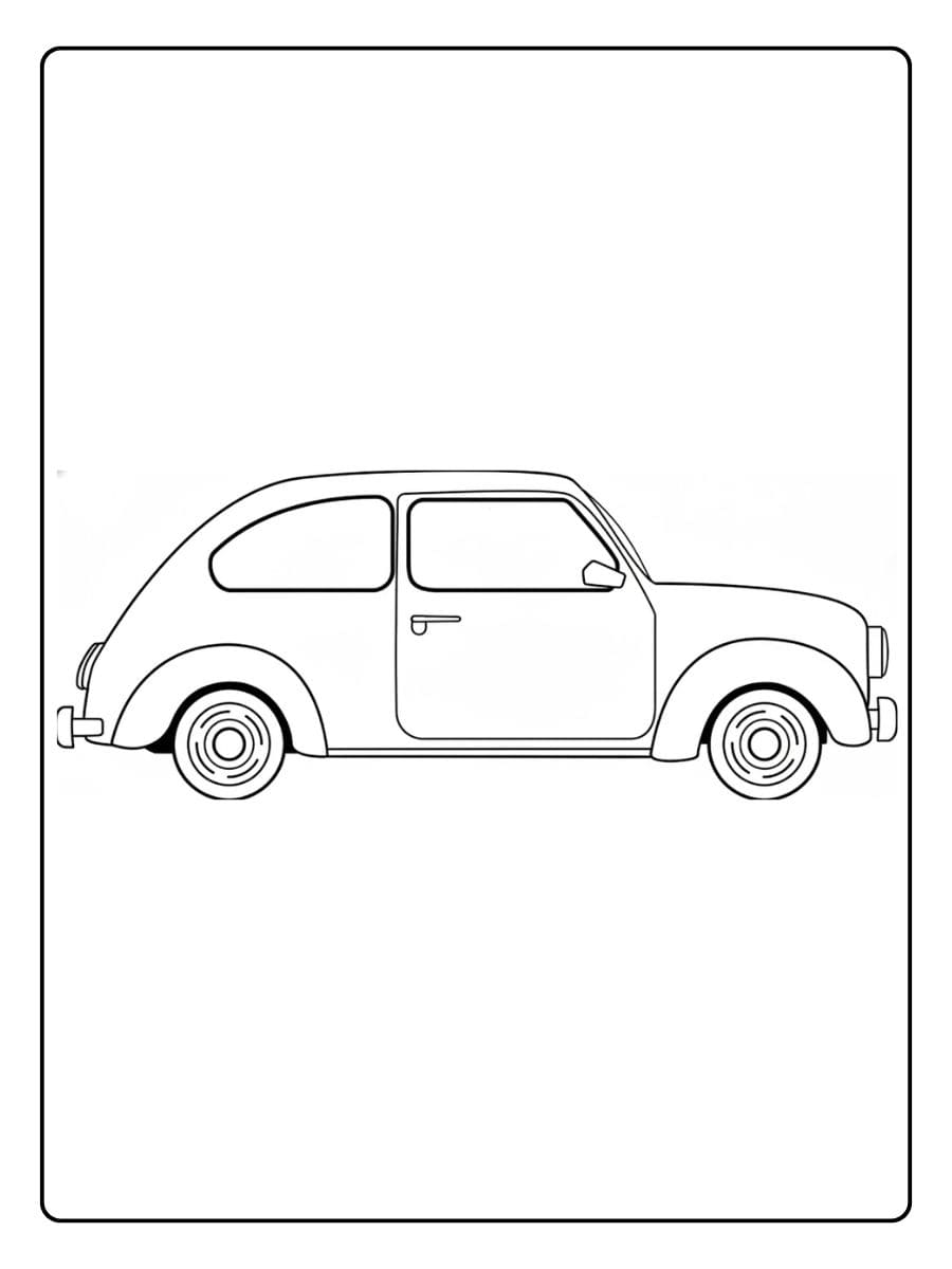 Klassisches Auto Ausmalbilder Einfache Umrisse