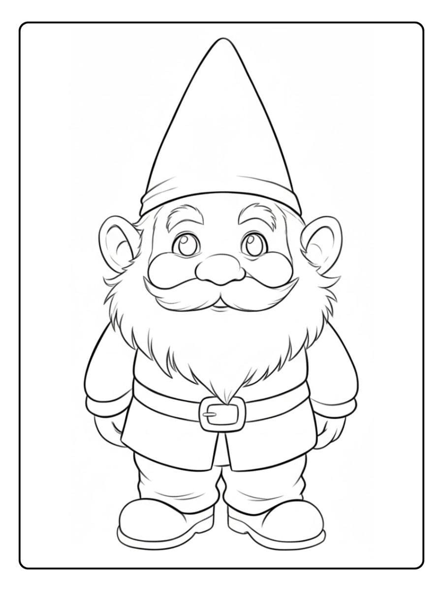 Kostenloses Ausmalbild Lustiger Wichtel für Weihnachten
