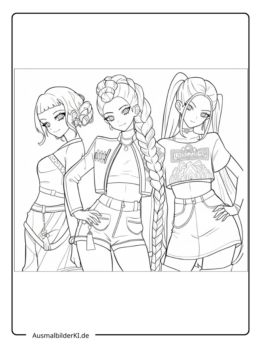 Kpop Demon Hunters Ausmalbilder (10)