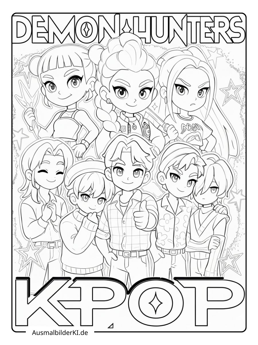 Kpop Demon Hunters Ausmalbilder (2)