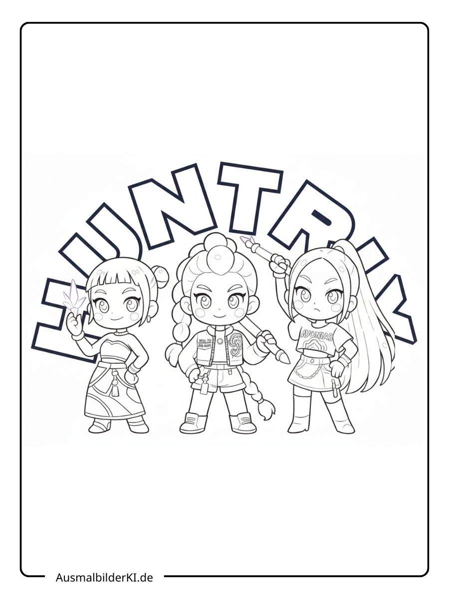 Kpop Demon Hunters Ausmalbilder (3)