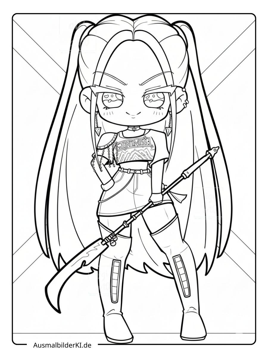 Kpop Demon Hunters Ausmalbilder Mira (2)