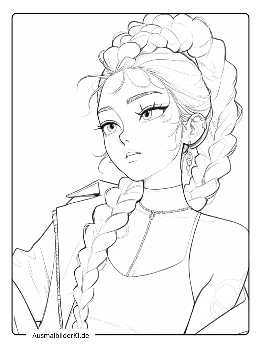 Kpop Demon Hunters Ausmalbilder Rumi (2)